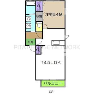 シャーメゾン・フレールE棟 E102の間取り画像