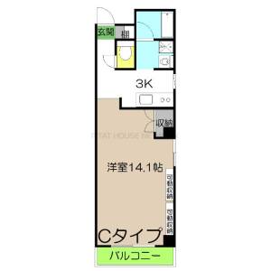 金子橋マンション（208） 208の間取り画像