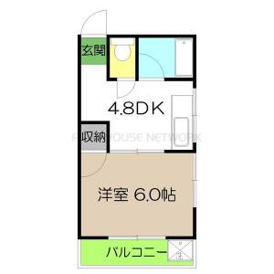 ハウス六本木（302） 302の間取り画像