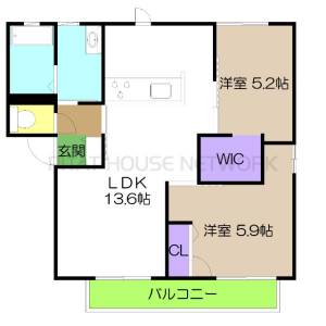 シャーメゾン西久万Ｂ棟 B202の間取り画像