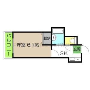 リヴィエラ上町Ⅱ（306） 306の間取り画像