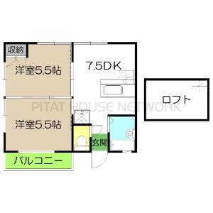 高知市北本町アパート 203の間取り画像