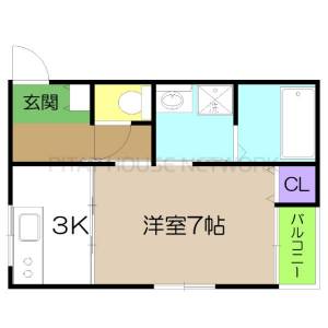 めぞん太陽Ⅴ 401の間取り画像