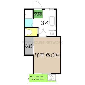 プレステージ仲田 303の間取り画像