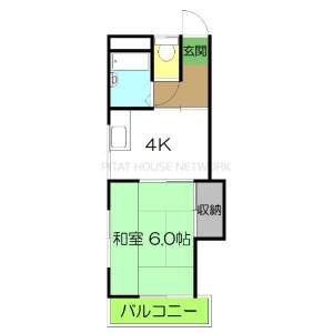 コーポＫ（302） 1の間取り画像