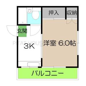 パンダ新本町 303の間取り画像