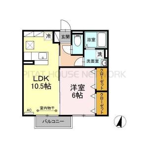 コモド伊勢崎 2の間取り画像