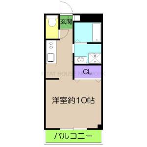 高知市中秦泉寺アパート 4の間取り画像