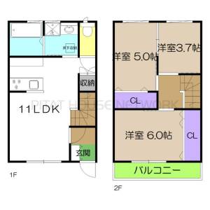 アリビオ百石町（103） 1の間取り画像