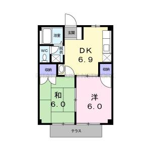 カーサ　石立（101） 3の間取り画像