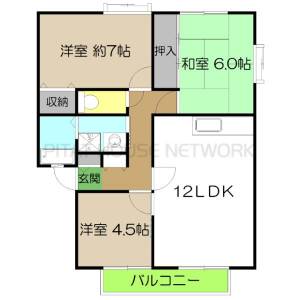 ラピスハイネス　A棟 A202の間取り画像