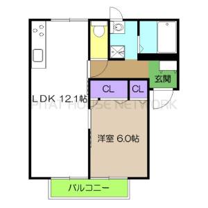 ファミール一柳A棟 Ａ101の間取り画像