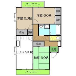 セゾン・メルヴェーユ冬　Ａ棟 A203の間取り画像