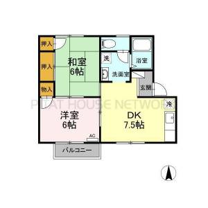 寿ハイツ　A棟 A203の間取り画像