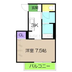 シャーメゾン朝倉駅前 203の間取り画像