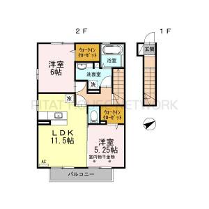 ボナール朝倉西町 207の間取り画像