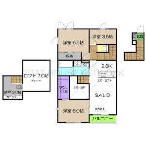 仮称）野市町新築アパート 201の間取り画像