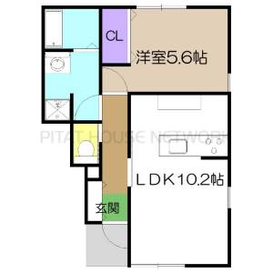 中須賀メゾン 102の間取り画像