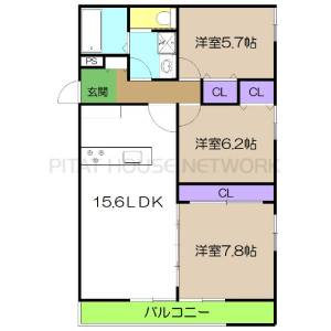 X-ino(シーノ) 403の間取り画像