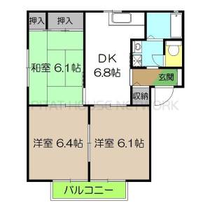 アメニティ朝倉　A棟 A101の間取り画像