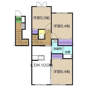 シャーメゾン　アルファ 202の間取り画像