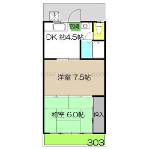 高の森コーポ 303の間取り画像