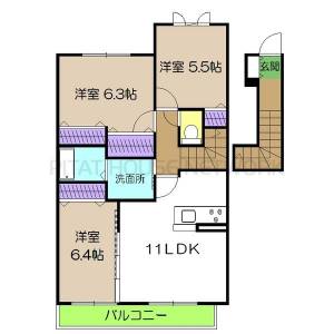 シャーメゾン　フォルトゥーナA棟 A202の間取り画像