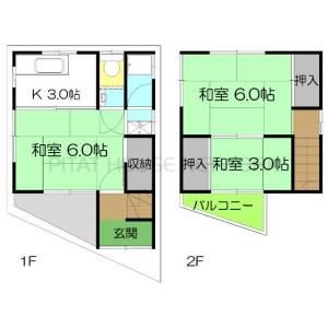 宝町貸家 の間取り画像