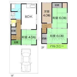 種崎貸家（-） の間取り画像