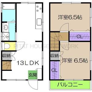 愛宕山南町貸家（-） の間取り画像