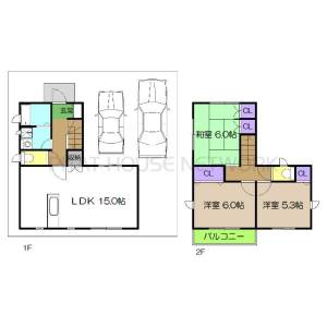 河ノ瀬町貸家 の間取り画像