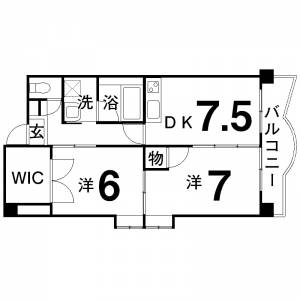  クレアフジモト 203号室の間取り画像