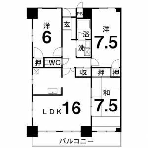  カーサM1 702号室の間取り画像