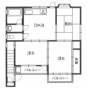 弘嶋貸家 ２階の間取り画像