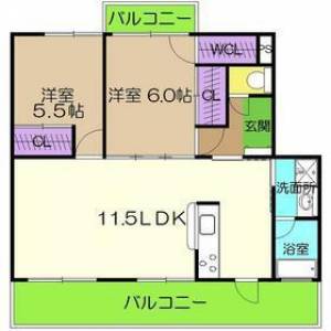 テラスワン 203の間取り画像