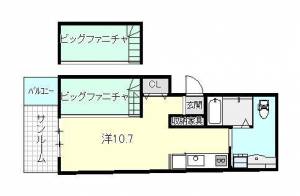 高知市はりまや町３丁目 賃貸マンション 1LDK 202の間取り画像