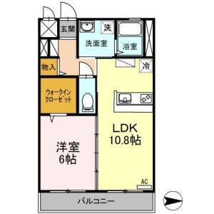 高知市薊野西町2丁目 賃貸マンション 1LDK 107の間取り画像