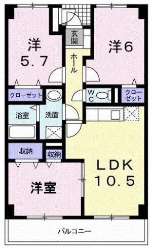 ウエスト　カレント 403の間取り画像