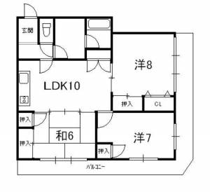 リッツハウス城北 2Aの間取り画像