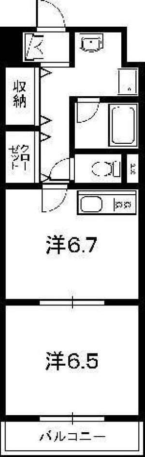 メゾンフォンテヌ 401の間取り画像