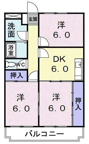 ジャーマン　アイリス　西川 403の間取り画像