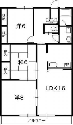 コーポ中秦 203の間取り画像