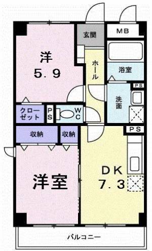 グランデ‐ル　一本松 404の間取り画像