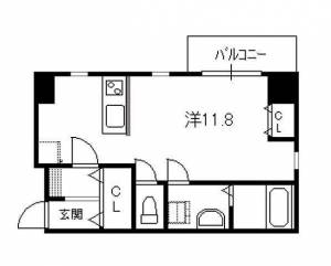 高知市農人町 賃貸マンション 1R 105の間取り画像