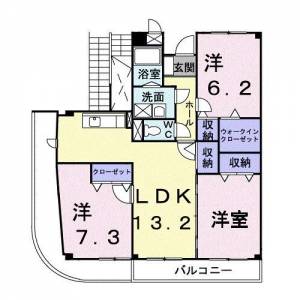 リバージュ　マンション 406の間取り画像