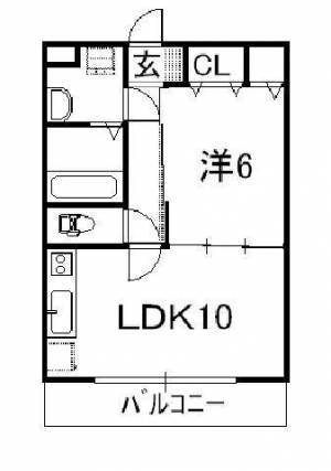 高知市薊野西町1丁目 賃貸マンション 1DK 205の間取り画像