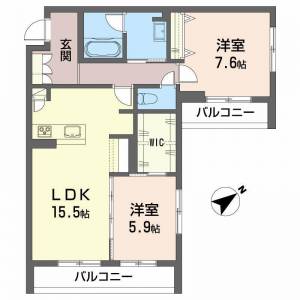 ベレオガーデンズ Ｍｉｗａ（ＢＥＬＳ認証） 206の間取り画像