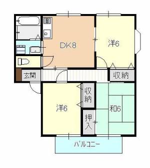 サンビレッジ一ツ橋　B 103の間取り画像