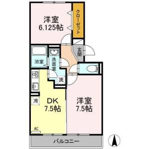 アムール 202の間取り画像