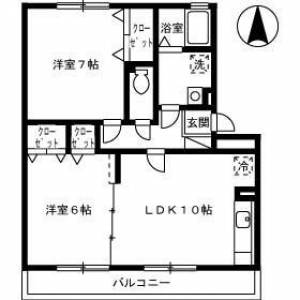 セジュール　オッツベガ 302の間取り画像